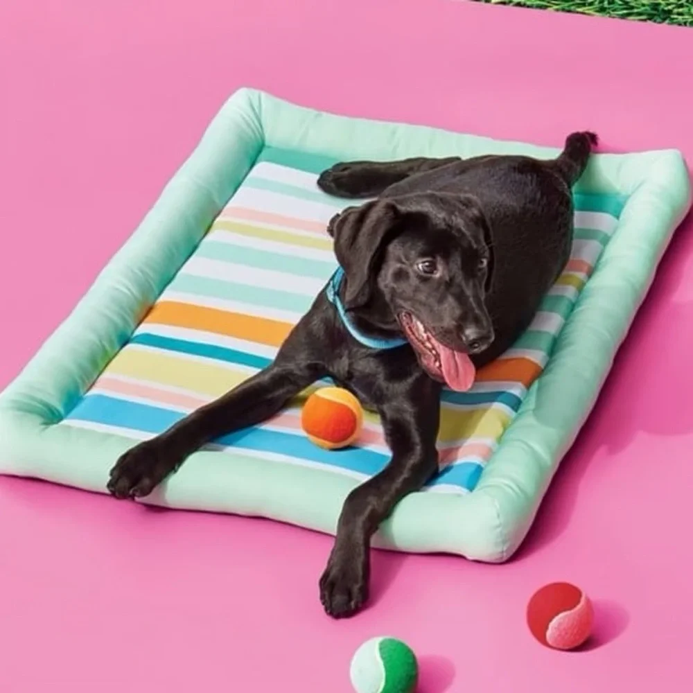 SUN SQUAD NWT pet cooling bed -stripe -32lx24wx2.5h